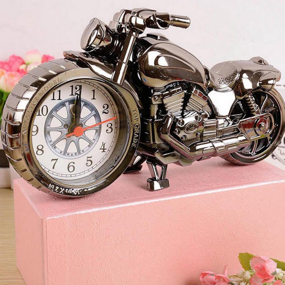 Creative Alarm Clock Motorcycle Motorbike Shape Alarm Clock Table Clock Home Birthday Gift Cool Clock