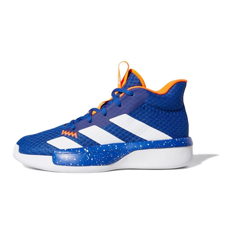 Adidas Pro Next 2019 K Slip Resistant Mid top Children's Basketball Shoes Blue White Orange Kids' EF0856