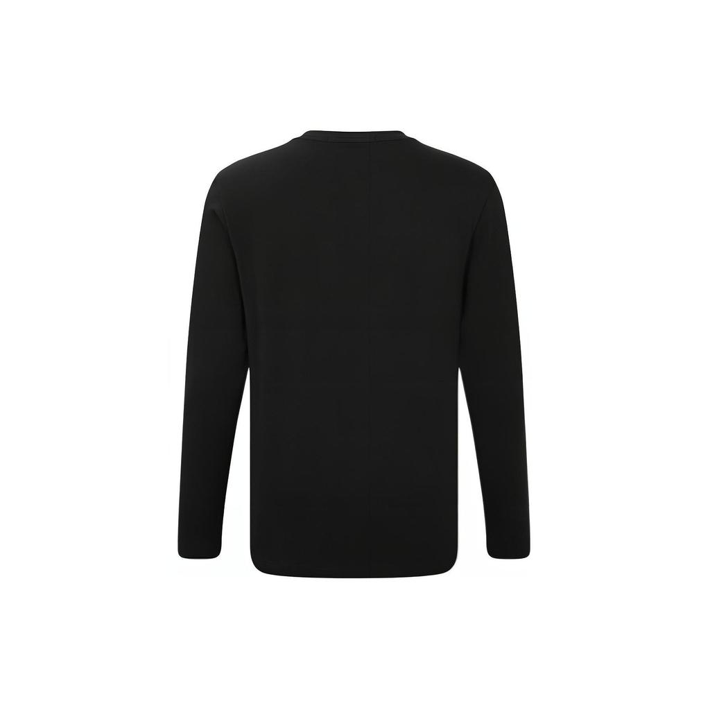 Calvin Klein Logo Printed Crew Neck Long Sleeve T-Shirt Men Tops Black J319455-BEH