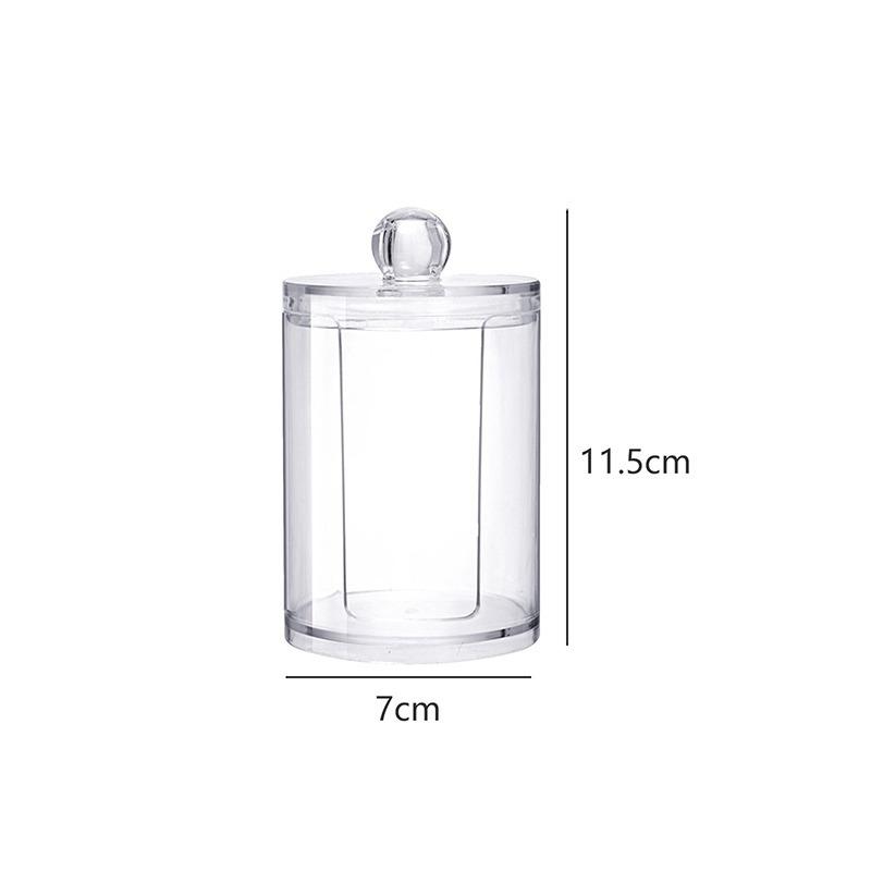 Makeup Cotton Pad Organizer With Bamboo Lid Bathroom Storage Box For Cotton Swabs Cosmetics Jewelry Makeup Remover Pad Container