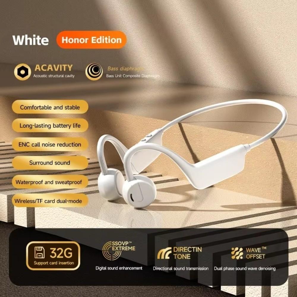 IPX8 Waterproof Bone Conduction Headphones With Microphone Sports Headset Outdoor Activities