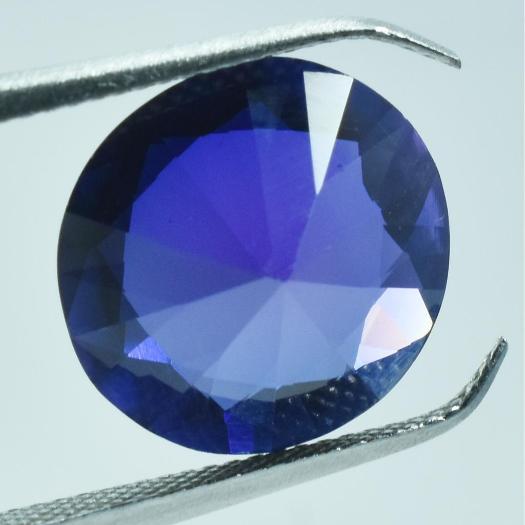 Natural Purple Tanzanite Loose Gemstone 9.90 ct Round Cut for Jewelry Making and Gem Collections