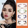 Waterproof Face Tattoos Halloween Temporary for Women, Pumpkin Spiderweb Makeup Kit Eye Art Stickers Masquerade Carnival Cosplay Decoration