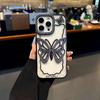 Чехол-бабочка с блестками, кристаллами и бриллиантами для iPhone 17 AIR 16 15 14 Plus 13 17 16 Pro Max, прозрачный, с покрытием, противоударный чехол 16