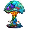 Painting Glass Mushroom Table Lamp for Bedroom Living Room Home Office Decor