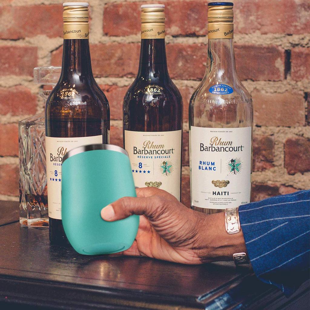 HASLE OUTFITTERS 12 Кружек для вина без ножки с крышками, вакуумные, дорожные, из нержавеющей стали, для холодных и горячих напитков и набор светло-голубых унций. Тамблеры, Стаканы,