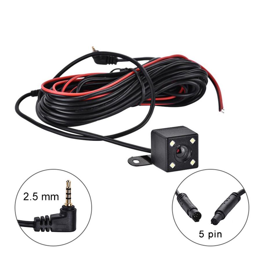 Камера заднего вида автомобиля, камера для парковки, ночное видение и 4 светодиодные лампы, разъем 2,5 мм
