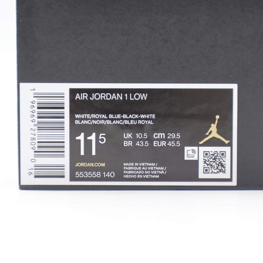 553558-140 Nike Air Jordan 1 Low Черный Белый Альтернативный Синий Носок (Мужской)