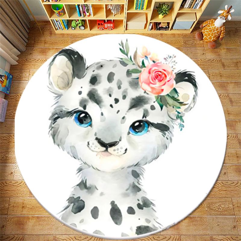 Украшение дома, игра с героями мультфильмов, детская спальня, противоскользящий коврик для гостиной, детский ковер для детского сада, кавайный круглый игровой коврик для ползания