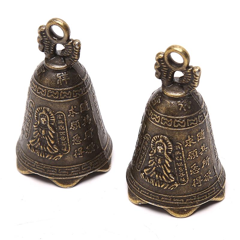 Chinese Mini Sculpture Pray Guanyin Buddha Bell Diy Wind Chime Pendant Decor