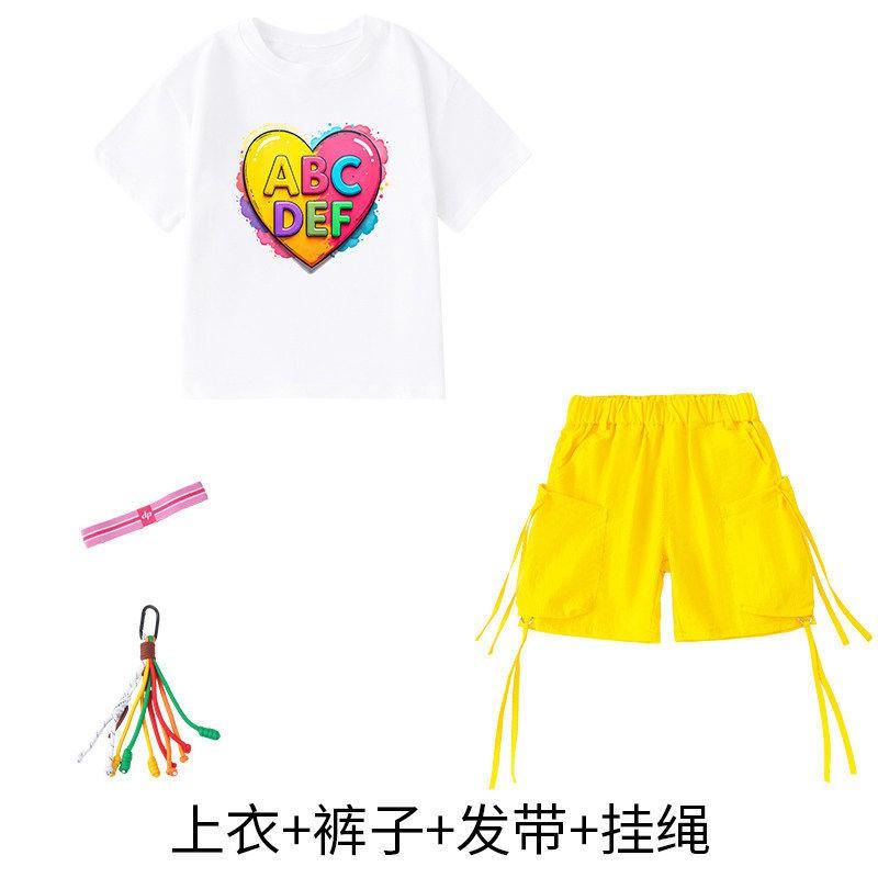 Kids Hip Hop Dance Outfit Set Boys Girls Street Performance Jazz Show Costume