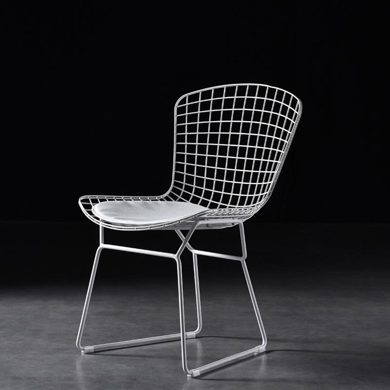 Nordic Net Red Chair Backrest Simple Makeup Computer Desk Chair Hollow Barbed Wire Ins Iron Art Home Dining Chair