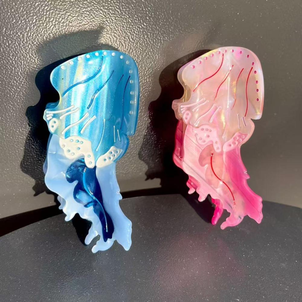 Acetic Acid Cartoon Animal Hair Clip Sweet Cute Shark Clip Fashion Jellyfish Hair Claw  Daily