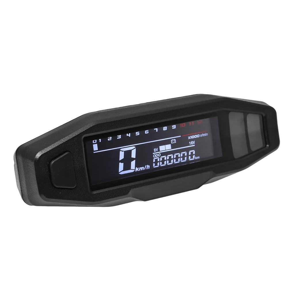 ZHIYUMotorcycle Speedometer Oil Gauge Tachometer Universal Digital Odometer Meter Instrument Cluster Turn Signal Light Indicator