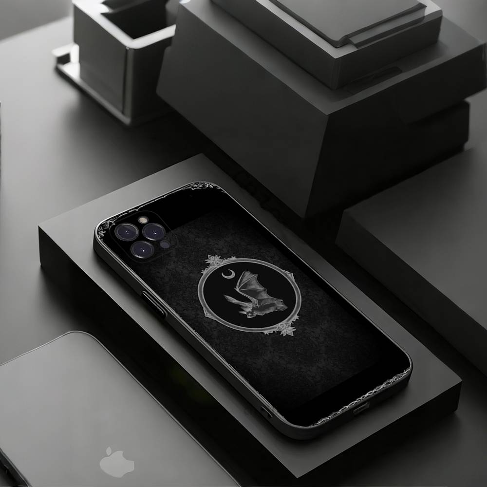 Готический Чехол-Бэтмен для iPhone 17 16 15 14 13 12 11 Pro Xs Max Mini Plus Противоскользящий Ударопрочный Жесткий