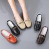 Women Slide Slippers Soft Mules Loafers Slip On Casual Elegant Summer Breathable Leather Black Moccasin Shoes