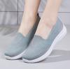 Flying Woven Women's Shoes Breathable Mesh Sneakers Casual Shoes Lazy One-pedal Mother Shoes Soft-soled Elderly Single Shoes
