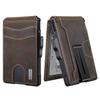 RFID Men's Leather Card Bag Metal Anti-Magnetic Automatic Bullet Card Wallet Credit Card Business Card Box Wallet