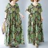 DIMANAF 2024 Большие размеры, летние женские богемные свободные пляжные платья, базовые длинные платья с цветочным принтом, новинка
