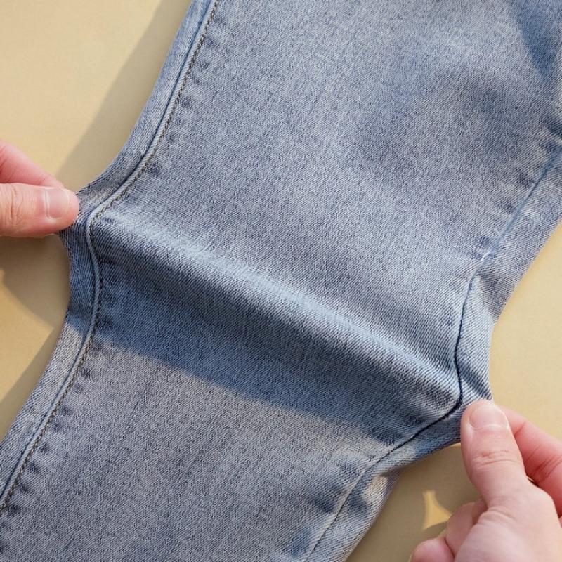 Женские облегающие джинсы с двумя пуговицами, облегающие брюки-карандаш