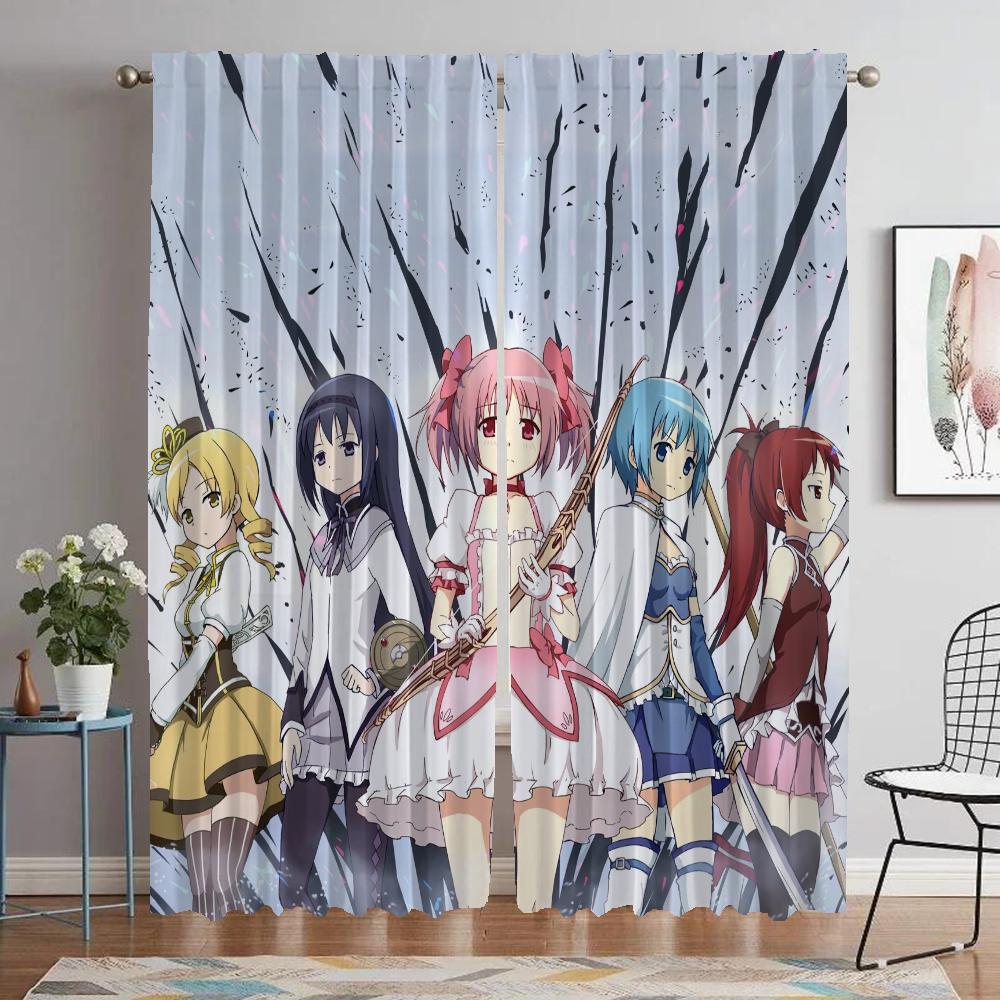 Шторы для детской комнаты Puella Magi Madoka Magica Шторы для интерьера дома для камеры Шторы для гостиной Украшения на Хэллоуин