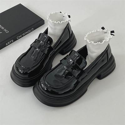 Милая сестра, маленькие кожаные туфли в студенческом стиле, весна-лето 2025, новые японские туфли JK на толстой подошве, черные универсальные туфли