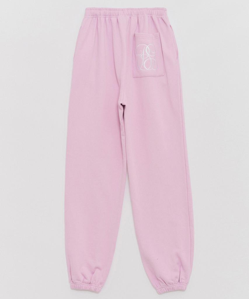 RAWMANTICS Logo Embroidered Pocket Signature Fit Jogger Pants Pink