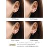 [ChicSilver] Hoop Earrings Ladies Ring Earrings Men's Leave It On Compatible with Metal Allergies Silver 925 Inner Diameter 6mm 20g