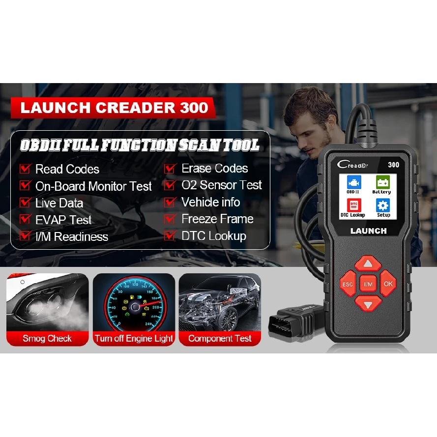 LAUNCH X431 CR300 OBD2 Сканнер CAN Автомобильный Читатель Кодов Диагностические Инструменты I/M Тестер Двигателя и Аккумулятора Бесплатное Обновление на Всю Жизнь
