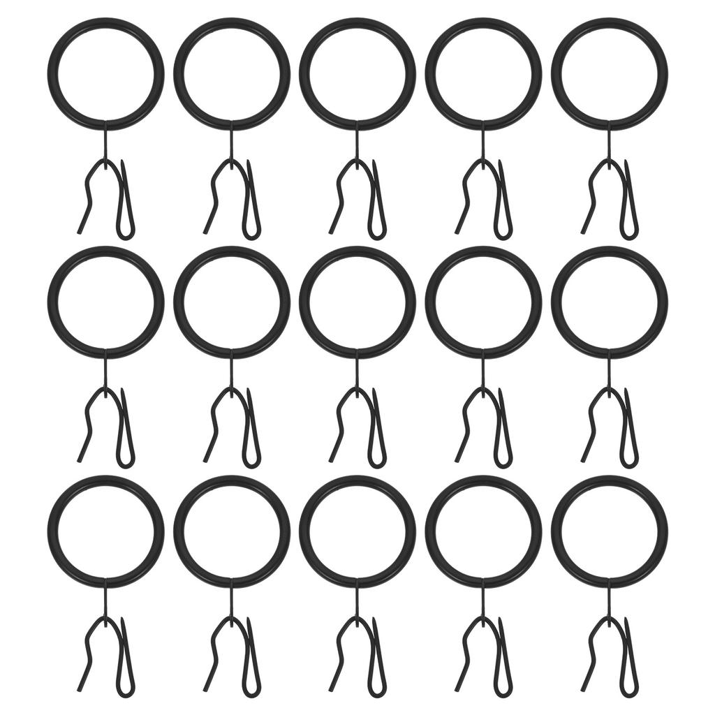 40Sets Iron Curtain Accessories Perfect Workmanship Hooks for Bedroom Shower Curtains Easy Install Curtain Rings