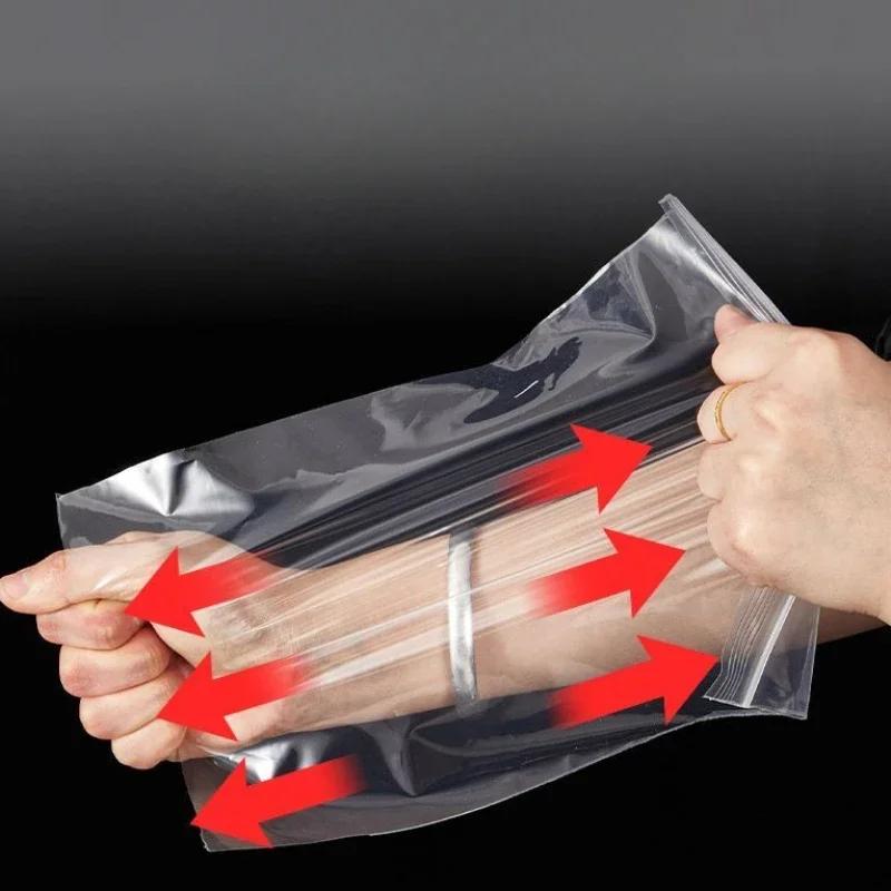 100-300Pcs Thicken Zipper Sealed Bags Clear Plastic Storage Bag for Small Jewelry Food Packing Reclosable Ziplock Sealing Bags