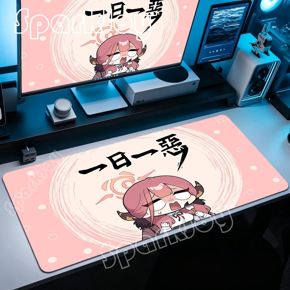 Xxl Mouse Pad Blue Archive Anime Gir Cute Mousepad AntiSlip Mouse Pad Gamer Desk Gaming Laptop Accessories Teclado Mat 90x40cm