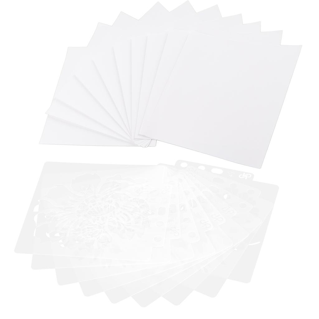 9Pcs Mandala Template Painting Drawing Stencils Making Mold Art Craft Supplies