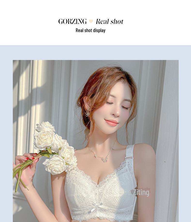 Женский белый регулируемый бюстгальтер пуш-ап: Улучшает форму и поддержку без стальных колец