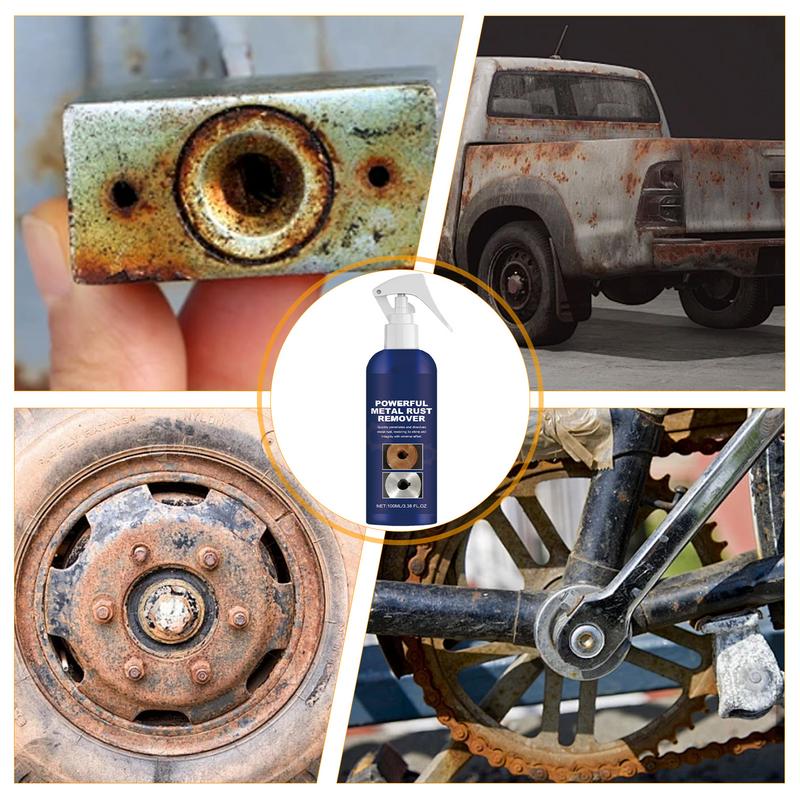 Средство для удаления ржавчины на металле, спрей 100 мл, средство для удаления железного порошка, металлические поверхности, хромированная краска, чистка автомобиля, средство для удаления железного порошка, средство для удаления ржавчины на автомобиле
