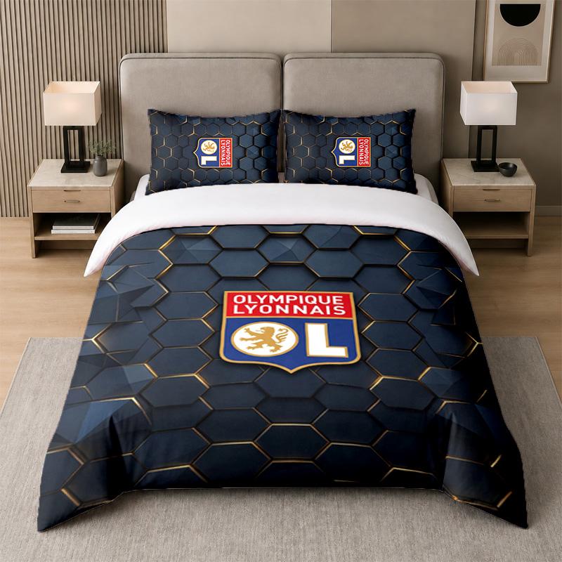 3Pcs Bedding SetLyon FC Soft Bed Sheet and Two Pillowcases Home Bedroom Decor