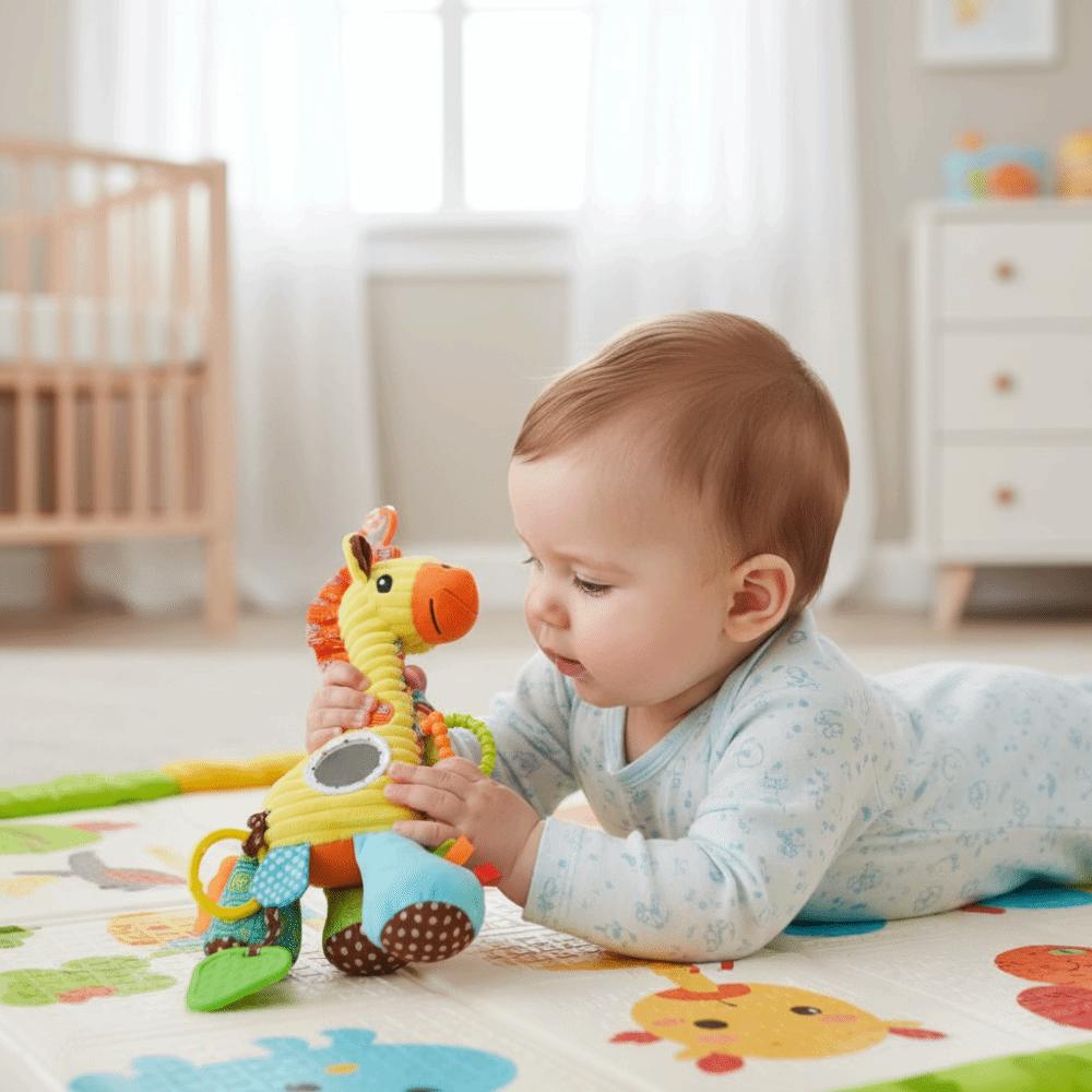Soft Plush Plush Infant Rattles Cute Stuffed Animal Stroller Mobile Toys Hanging Rattle