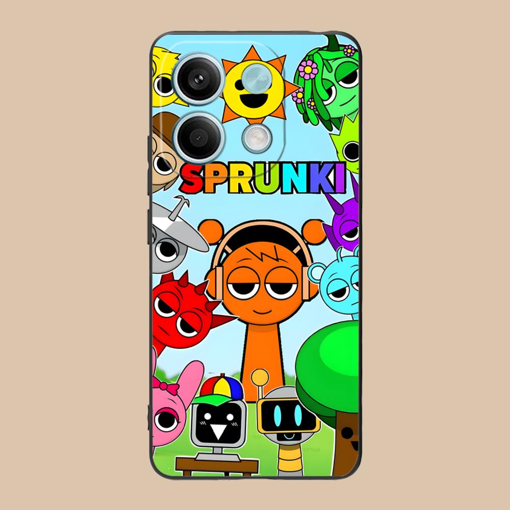 Аниме Sprunki Музыкальный Чехол для Мобильного Телефона для POCO M7 M6 M5 M4 M3 X7 X6 X5 X4 X3 Pro GT 5G Цветной Печатный Чехол Красивый Роскошный