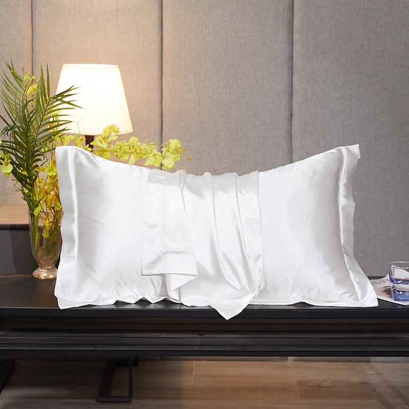 Satin Pair Silk Pillowcases Ice For Student Dormitory