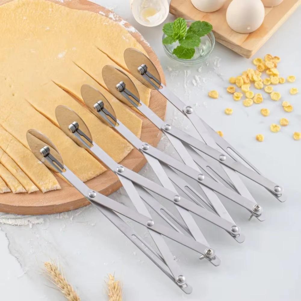 Stainless Steel Side Pasta Knives Adjustable Width Pizza Pastry Peeler Restaurant