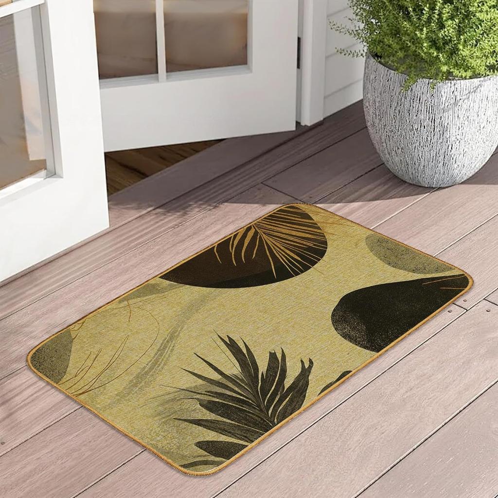 Retro Butterfly Floor Mat Bathroom Door Mat Dirt Resistant and Easy To Maintain Foot Mat