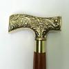 Дизайнерская трость из античной латуни, деревянная трость для ходьбы в винтажном викторианском стиле