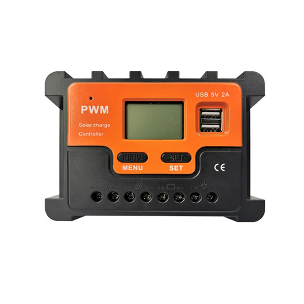 10-100A контроллер заряда солнечной батареи контроллер солнечной панели с двойным USB солнечным регулятором 12 В/24 В MPPT/PWM автоматический регулируемый параметр