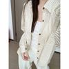 Spring Fashion Long Sleeve Striped Women's Shirts Tops Temperament Elegant Casual Loose Blouses Women Single Breasted Slim Ladies Office Shirt 26115