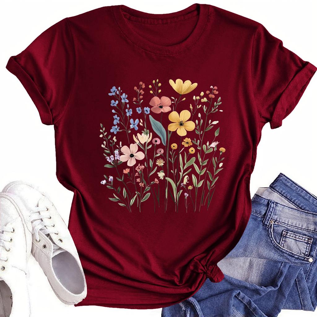 Toddler Girl Boy T-Shirts Kids Top Boys And Girls Printed Short Sleeved T-shirt 1-12Y