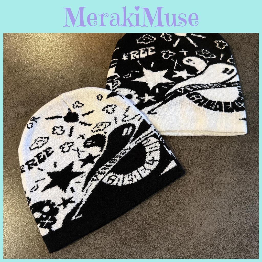 Ghost Skull Halloween Star Acrylic Wool Hat Trendsetting Design For Weather Cold