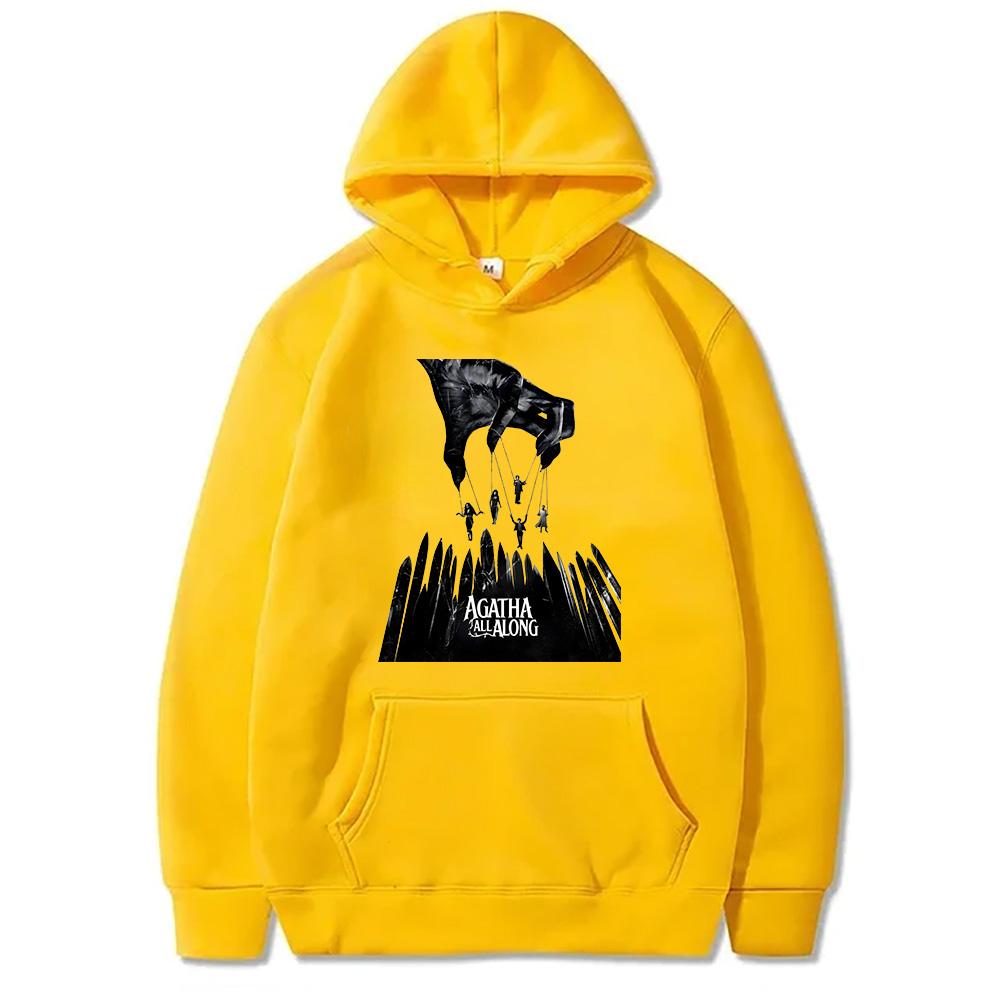 Толстовки Agatha All Along Revenge Is A Witch Black and White Version Hoodies Новые популярные тенденции Пуловеры Женская мужская одежда