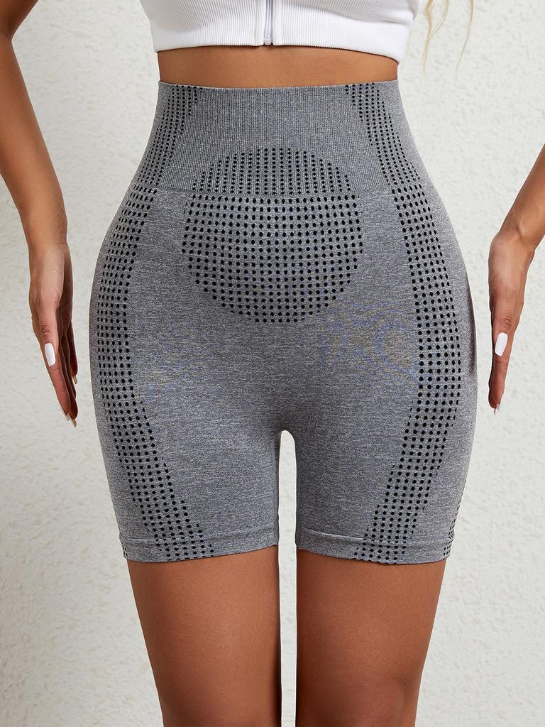 Flarixa Women Seamless Body Shaper Sports Shorts High Waist Tummy Control Leggings Fitness Yoga Quick Drying Running Wideband Shapewear Cycling Shorts