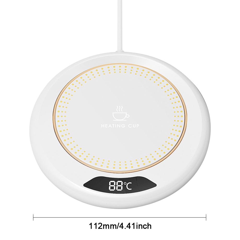 Thermostat Coaster Coffee Mug Warmer 3 Temperature Setting Heating Plate Auto Shut Off Portable Cup Warmer for Travel Office Use