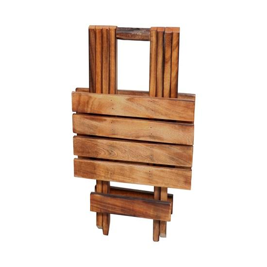 Деревянный уличный складной журнальный столик Adirondack Natural Brown Square, 33 см, торцевой столик для патио для сада у бассейна, гостиной, спальни, небольших помещений